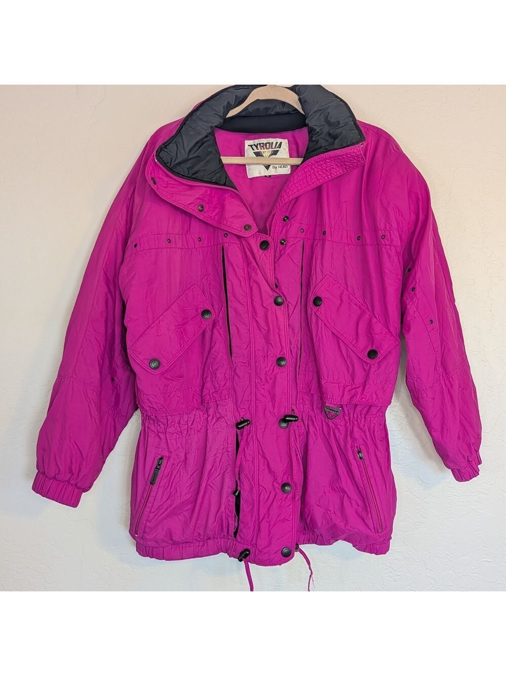 VTG 90s Hot Pink Tyrolia by Head Ski Jacket Retro Eclectic Maximalist Outerwear